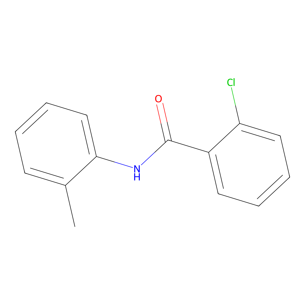 2-chloro-N-(2-methylphenyl)benzamide molecular structure, CAS 2447-91-8