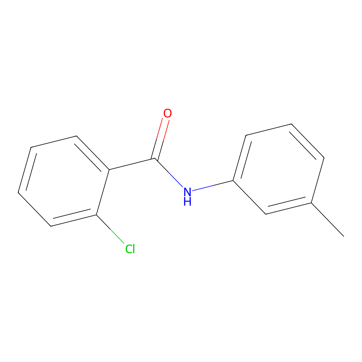 2-chloro-N-(3-methylphenyl)benzamide molecular structure, CAS 2447-92-9