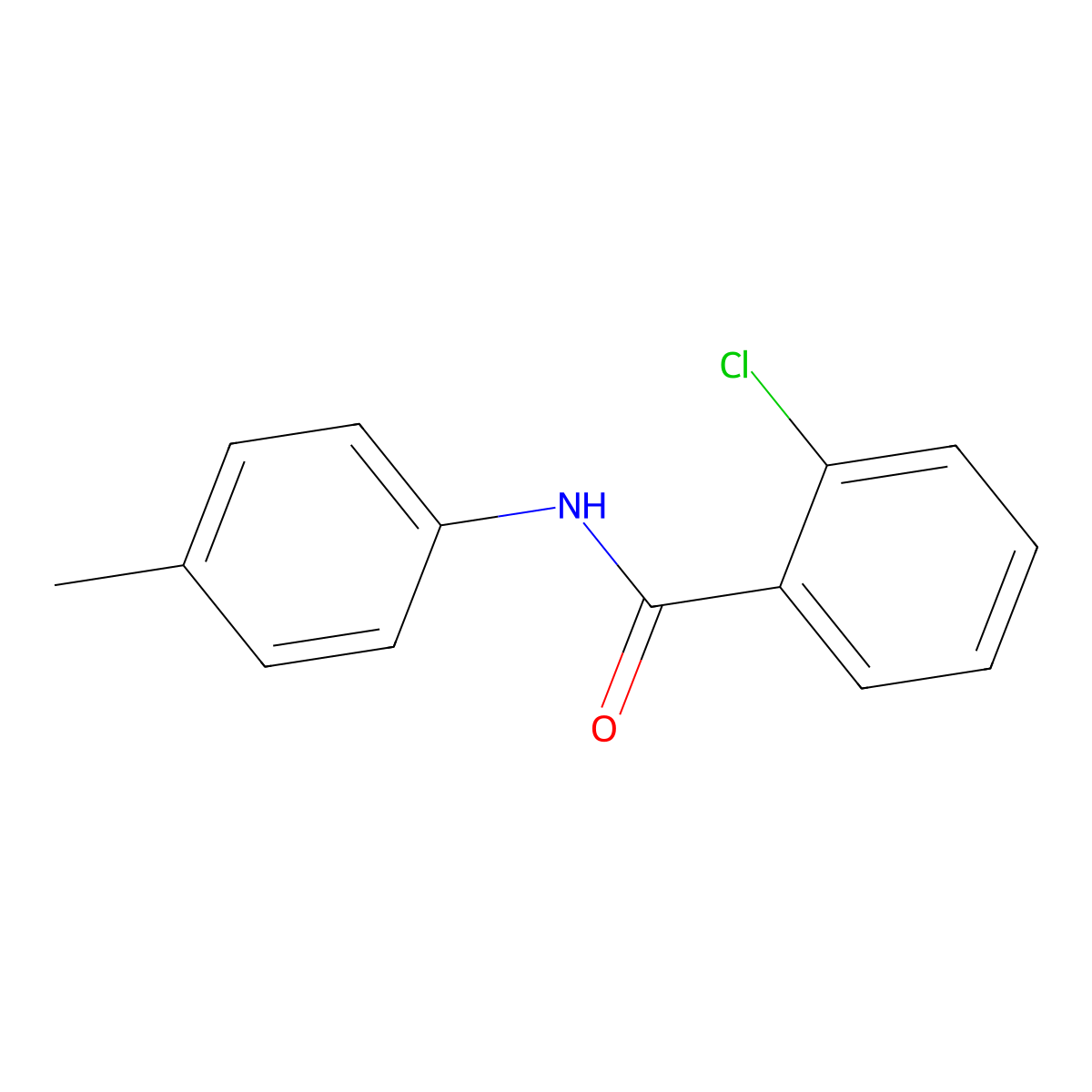 2-Chloro-n-(4-methylphenyl)benzamide molecular structure, CAS 2447-93-0