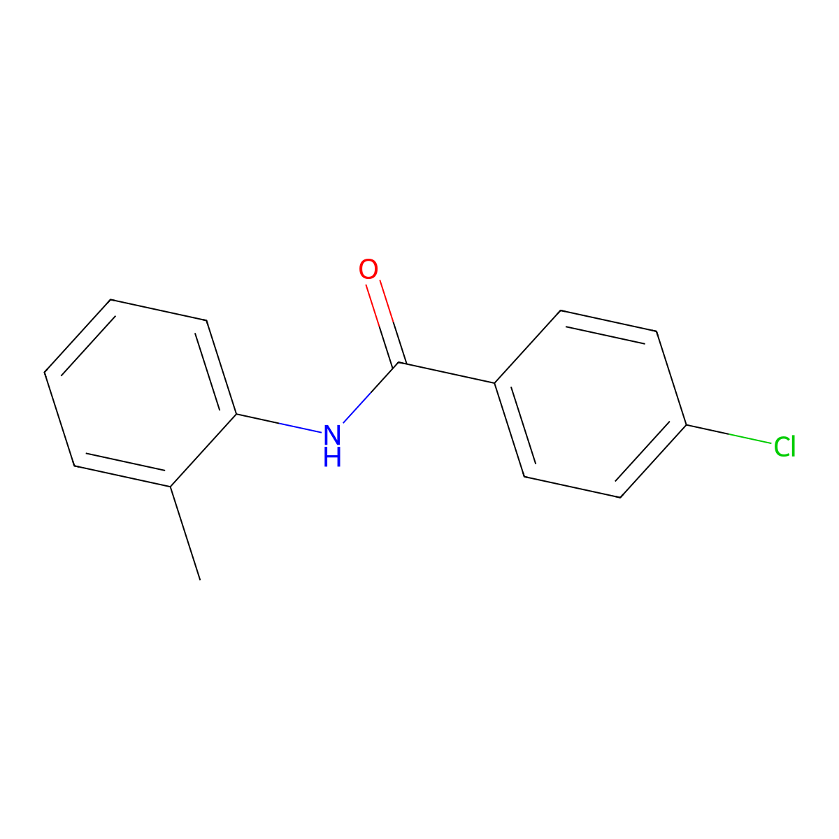 4-chloro-N-(2-methylphenyl)benzamide molecular structure, CAS 2447-94-1
