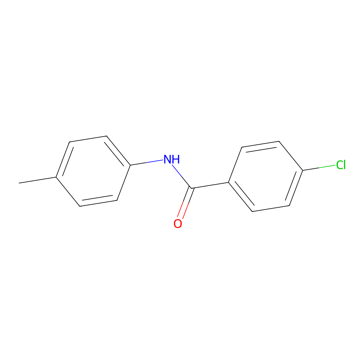 4-chloro-N-(4-methylphenyl)benzamide molecular structure, CAS 2447-95-2
