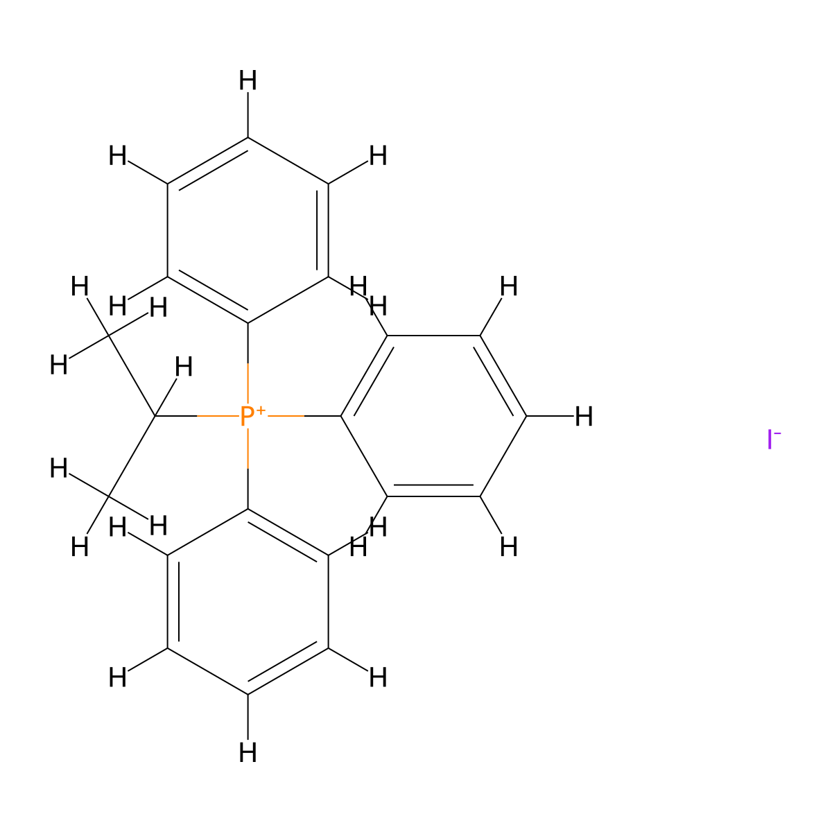 Isopropyltriphenylphosphonium iodide molecular structure, CAS 24470-78-8