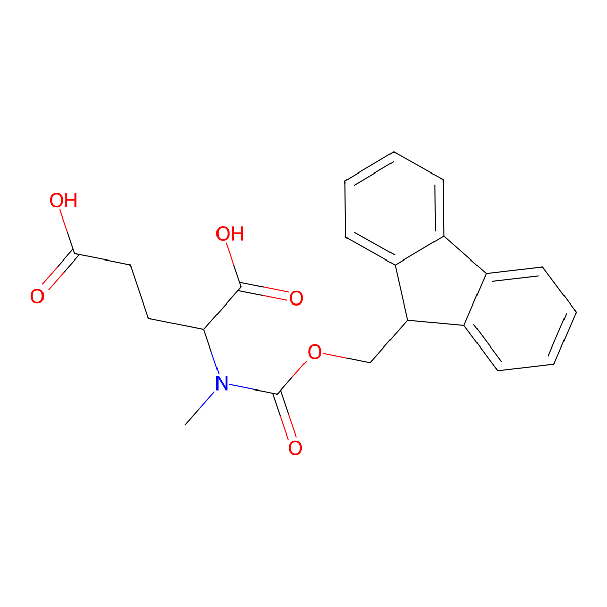 (2R)-2-({[(9H-fluoren-9-yl)methoxy]carbonyl}(methyl)amino)pentanedioic acid molecular structure, CAS 2447015-73-6