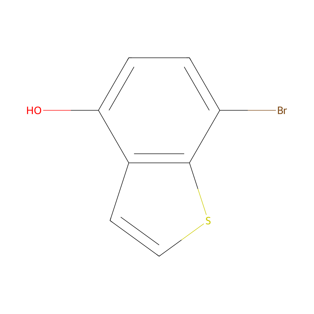 7-Bromo-1-benzothiophen-4-ol molecular structure, CAS 2447044-08-6