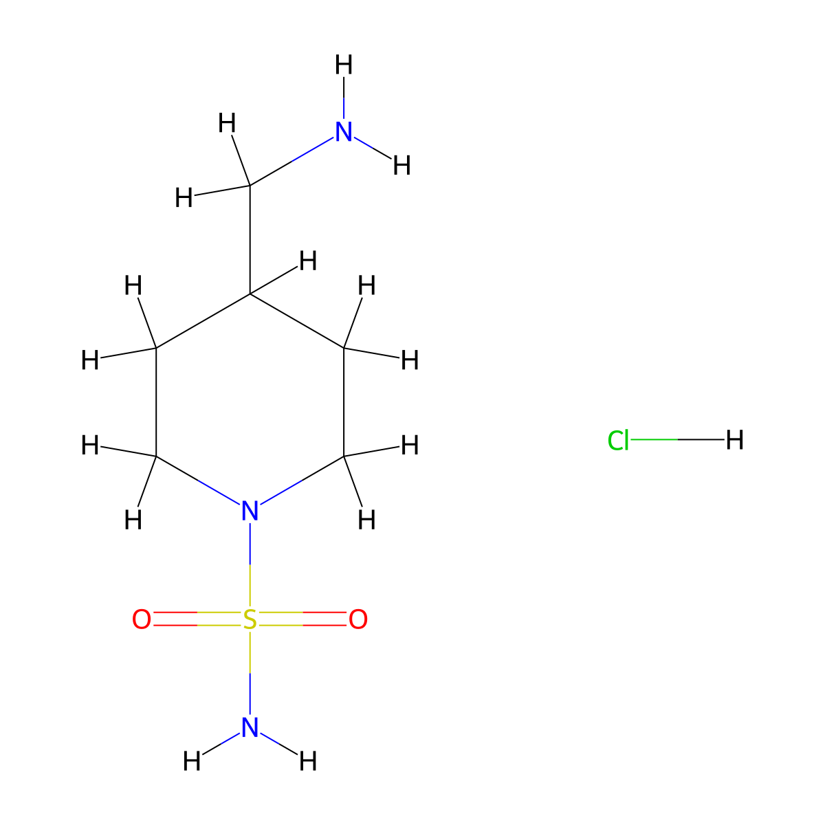 4-(Aminomethyl)piperidine-1-sulfonamide hydrochloride molecular structure, CAS 2447053-91-8