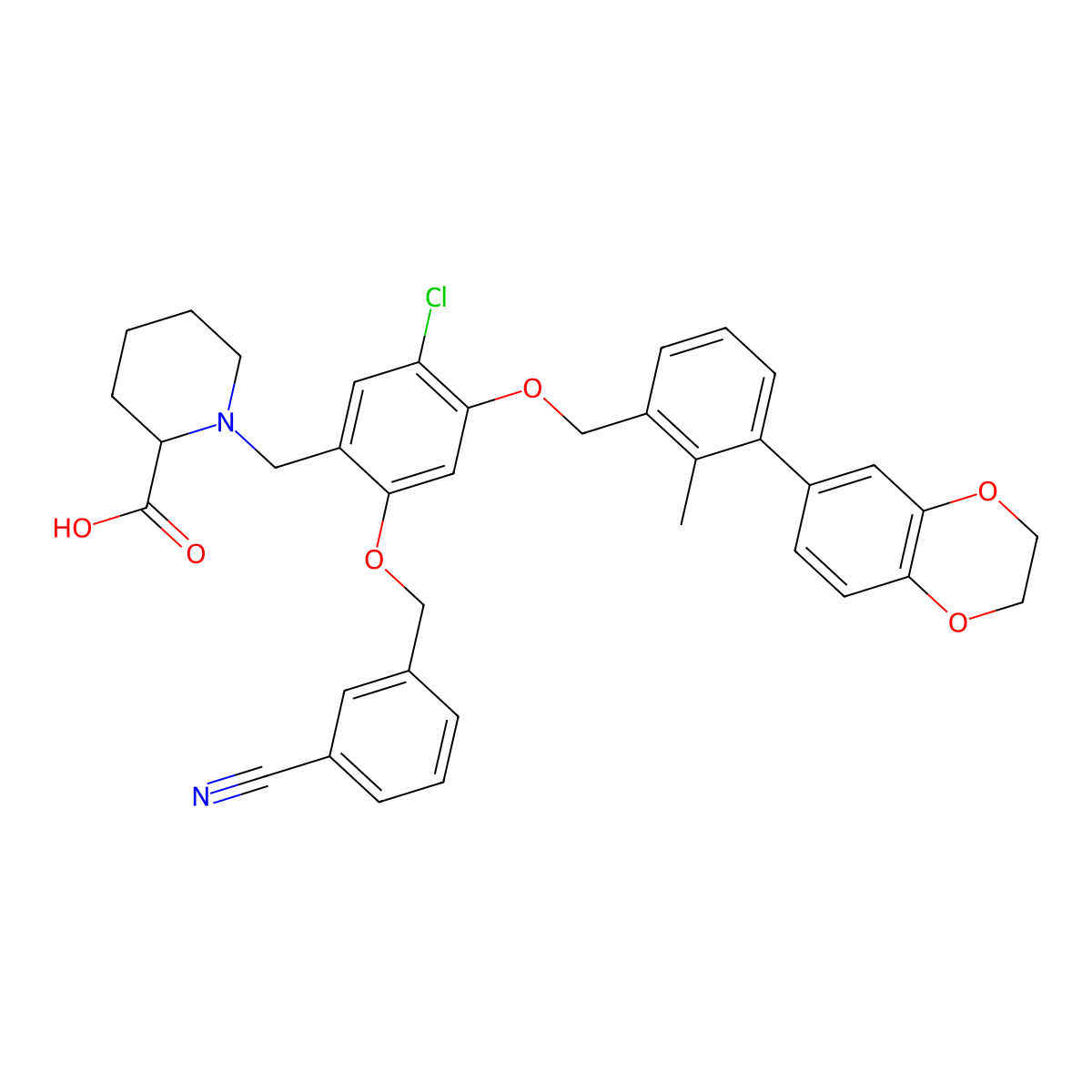 BMS-1166-N-piperidine-COOH molecular structure, CAS 2447066-00-2