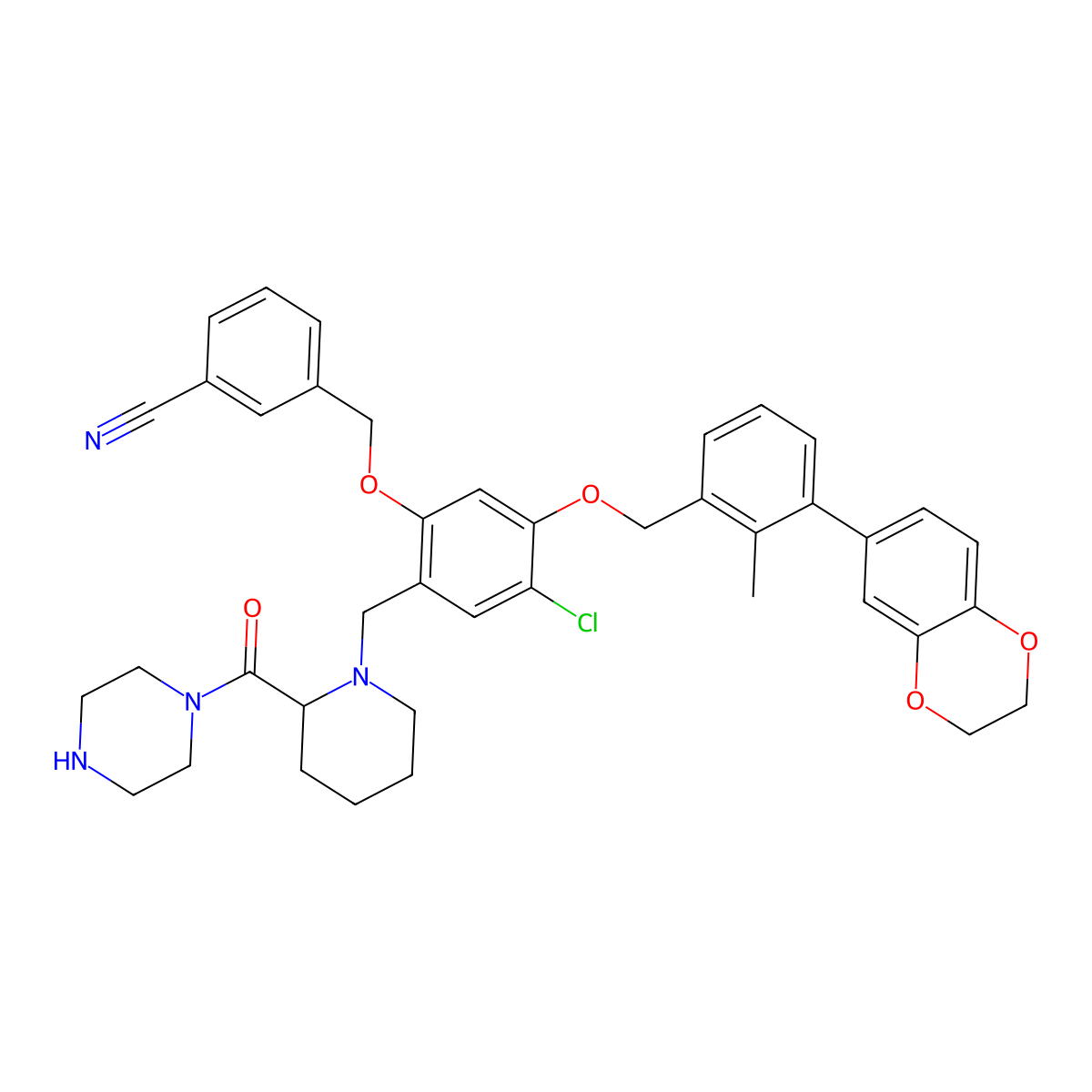BMS-1166-N-piperidine-CO-N-piperazine molecular structure, CAS 2447066-14-8