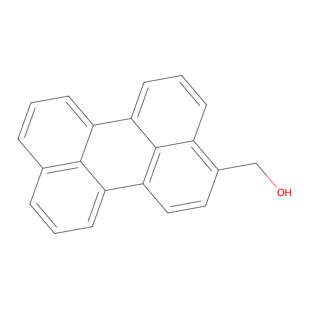 Perylen-3-ylmethanol molecular structure, CAS 24471-30-5
