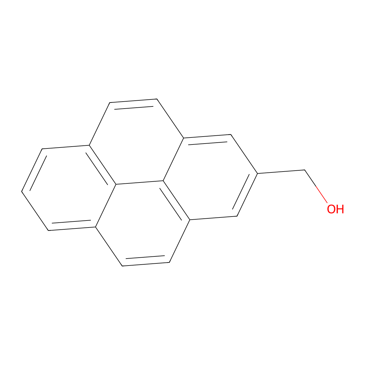 2-Pyrenemethanol molecular structure, CAS 24471-48-5