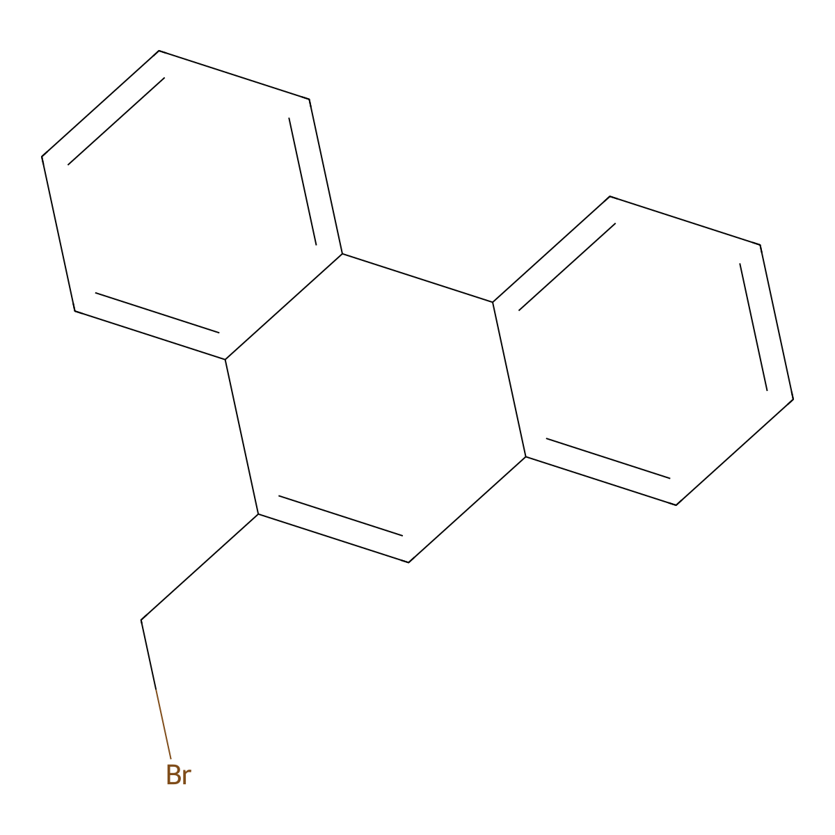 Phenanthrene, 9-(bromomethyl)- molecular structure, CAS 24471-57-6