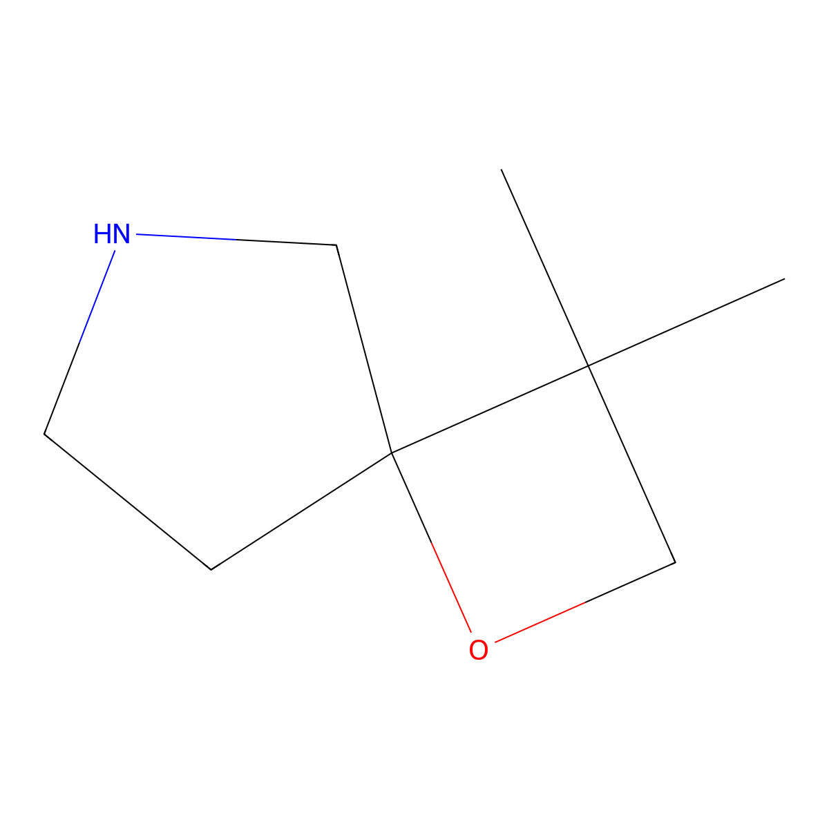 3,3-Dimethyl-1-oxa-6-azaspiro[3.4]octane molecular structure, CAS 2447134-94-1