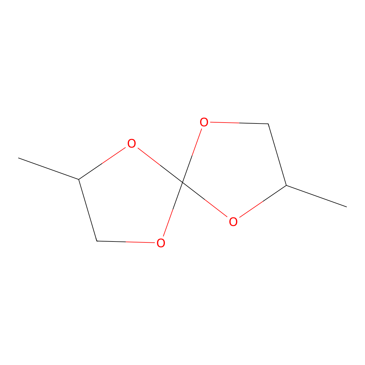 2,7-Dimethyl-1,4,6,9-tetraoxaspiro[4.4]nonane molecular structure, CAS 24472-00-2