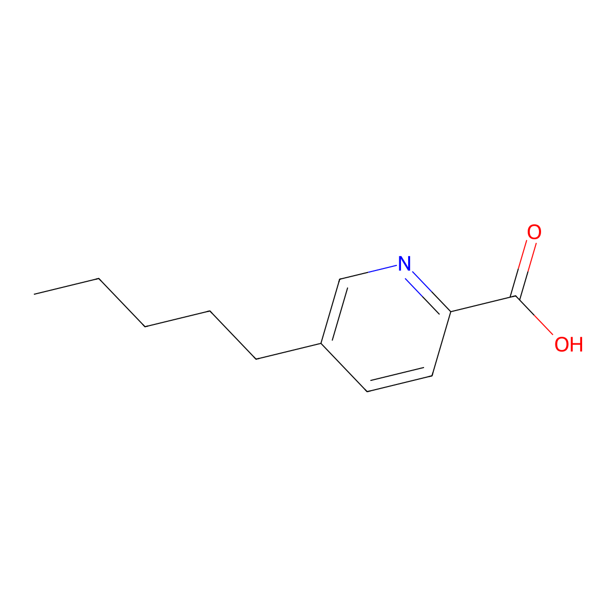 Picolinic acid, 5-pentyl- molecular structure, CAS 24472-57-9