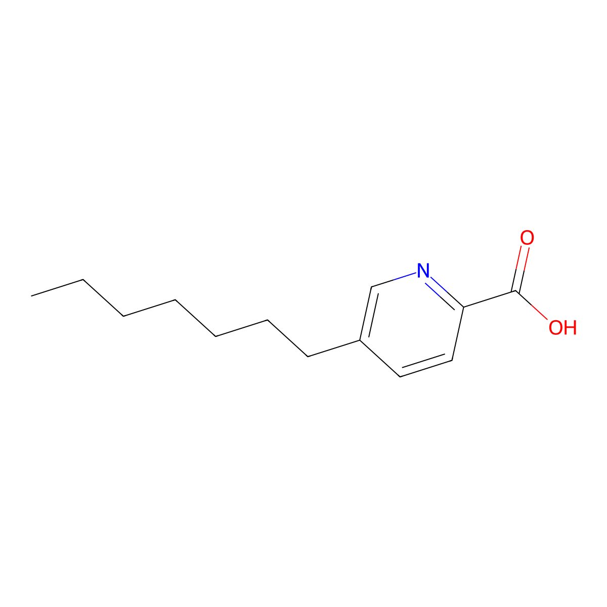 Picolinic acid, 5-heptyl- molecular structure, CAS 24472-59-1