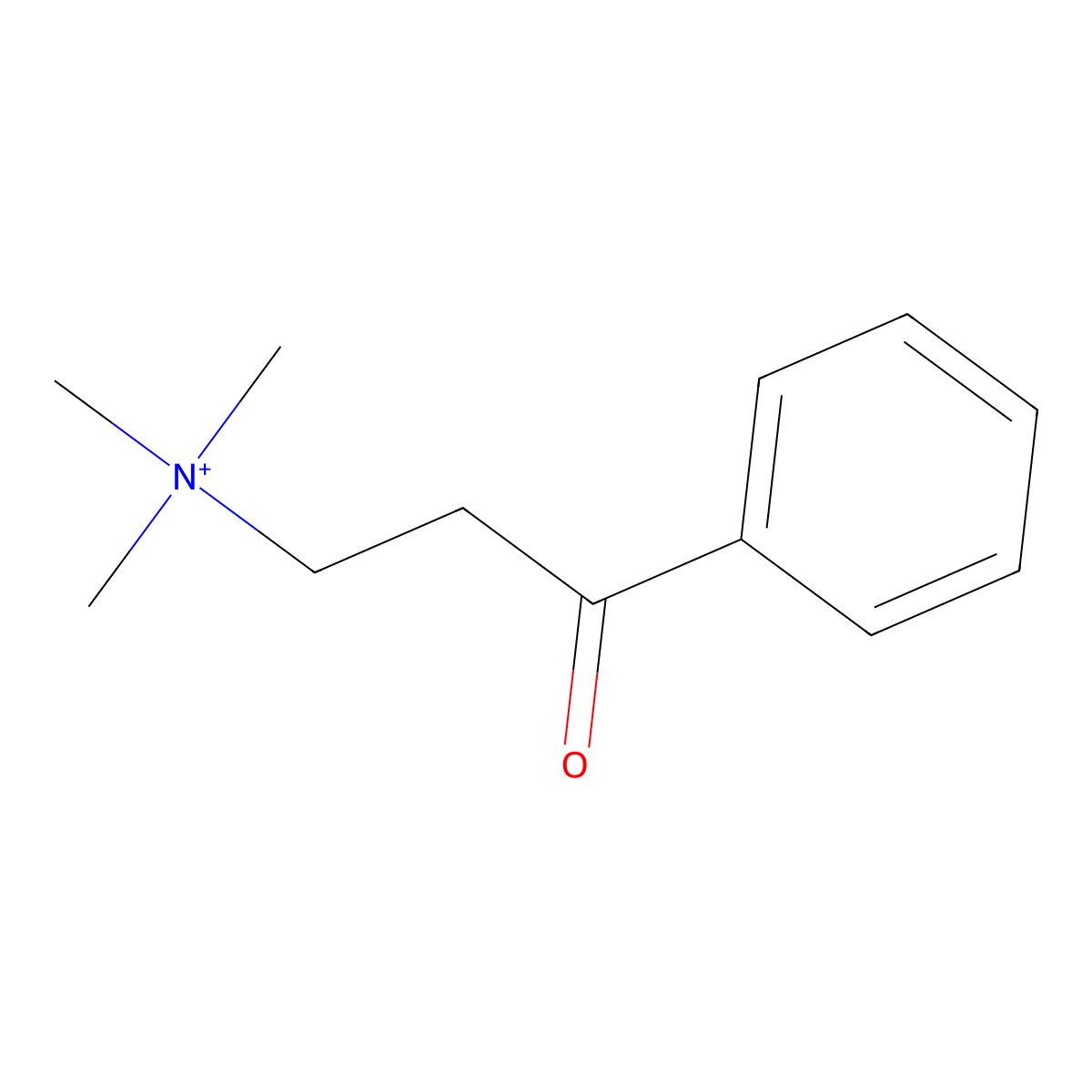 (2-Benzoylethyl)trimethylammonium molecular structure, CAS 24472-88-6
