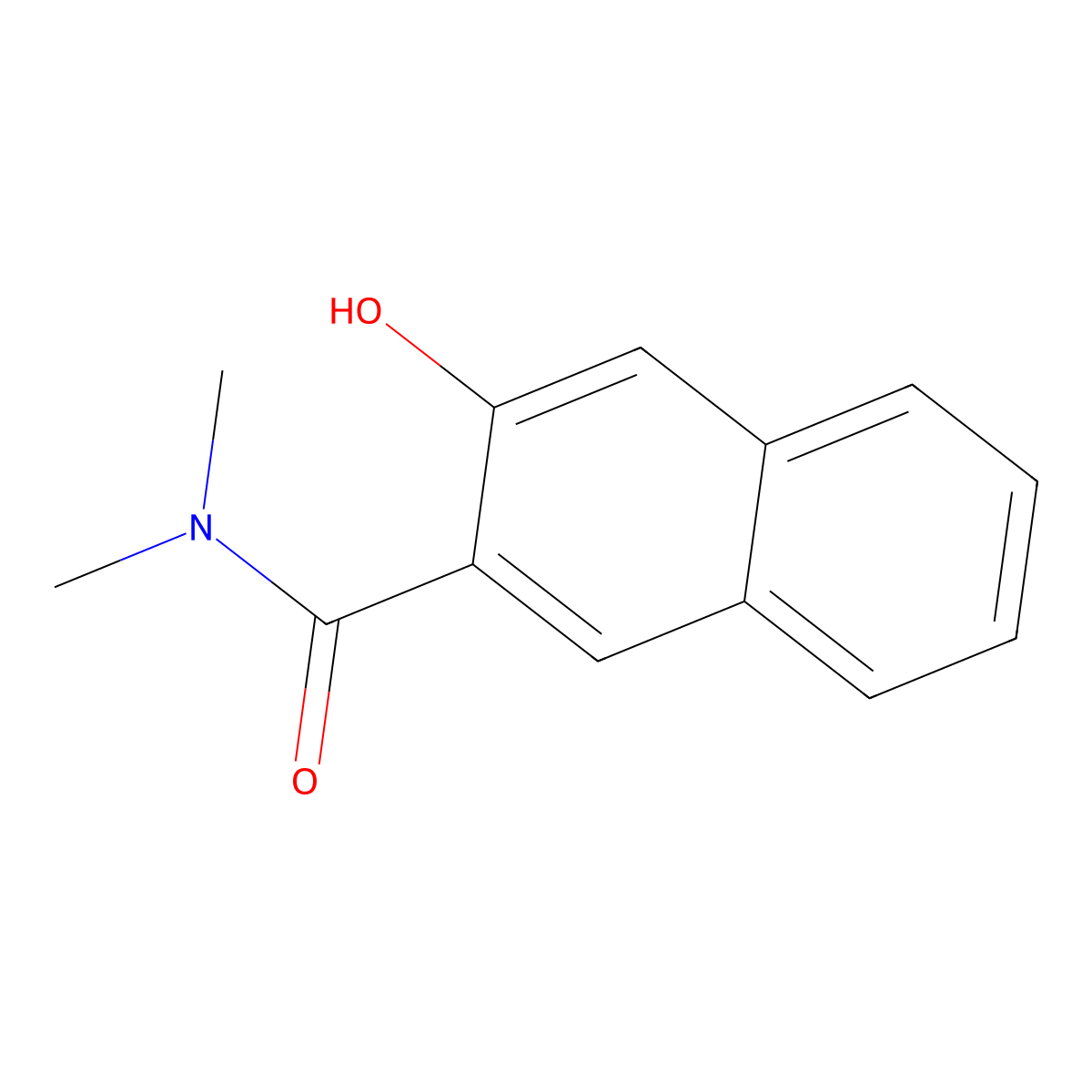 3-Hydroxy-N,N-dimethyl-2-naphthamide molecular structure, CAS 24476-07-1