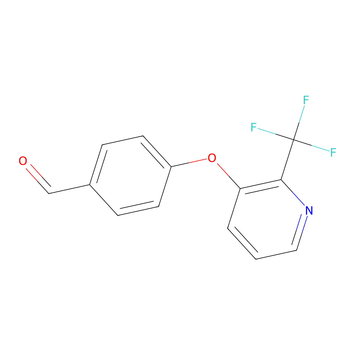4-(2-(Trifluoromethyl)pyridin-3-yloxy)benzaldehyde molecular structure, CAS 2447625-93-4