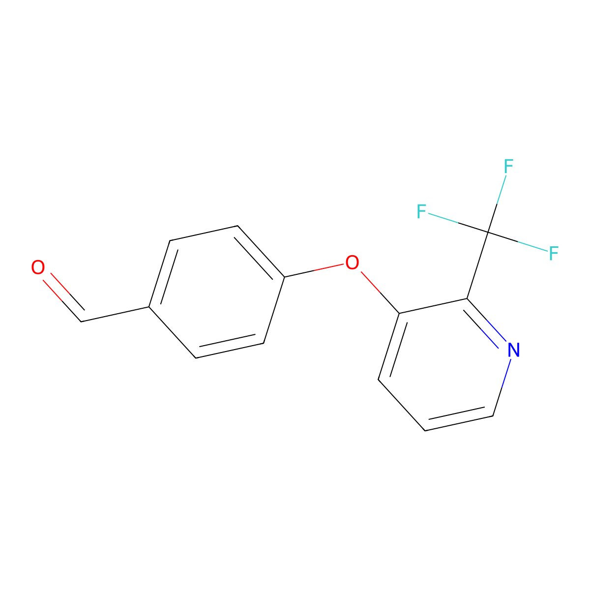 4-(2-(Trifluoromethyl)pyridin-3-yloxy)benzaldehyde molecular structure, CAS 2447625-93-4
