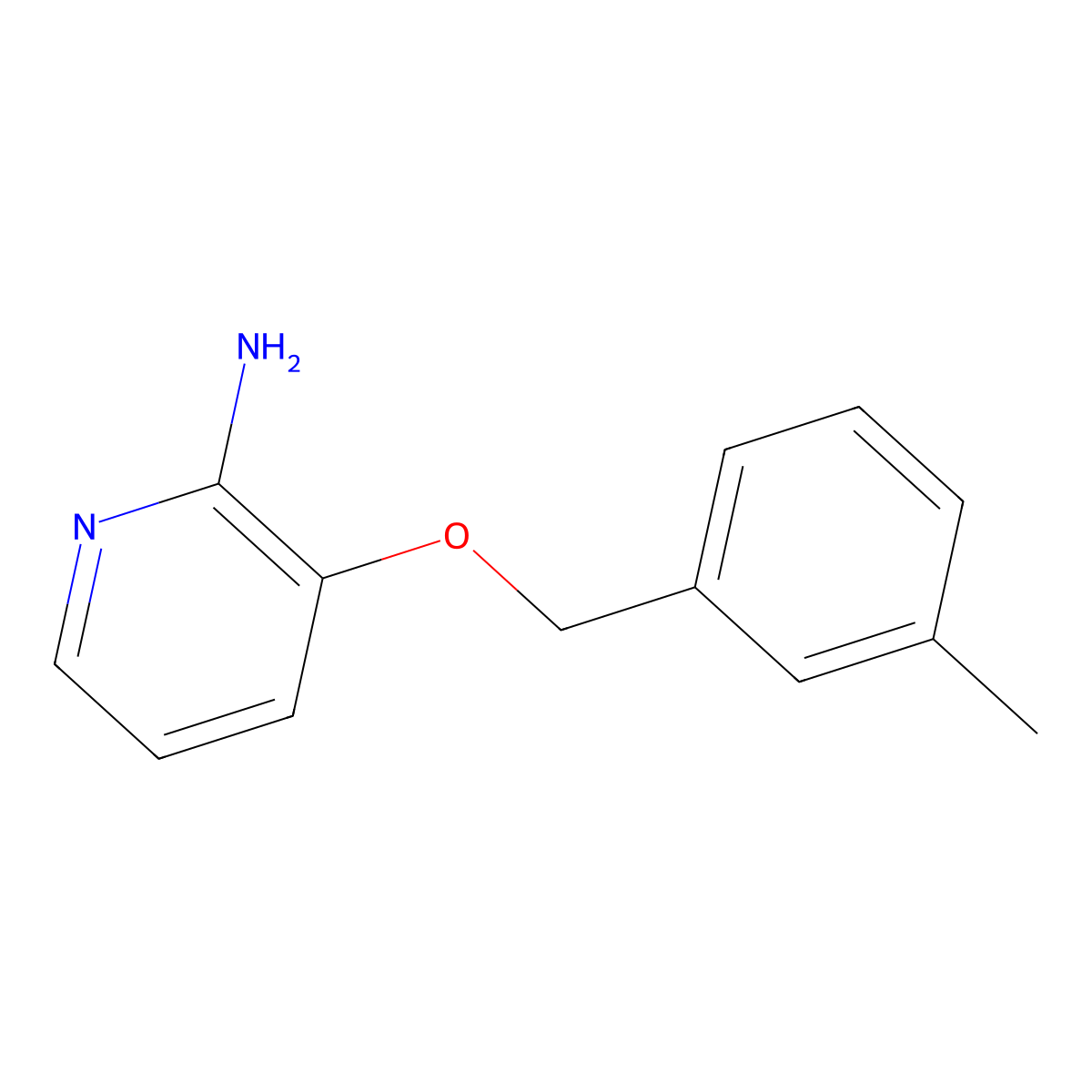 3-[(3-Methylphenyl)methoxy]pyridin-2-amine molecular structure, CAS 244766-55-0