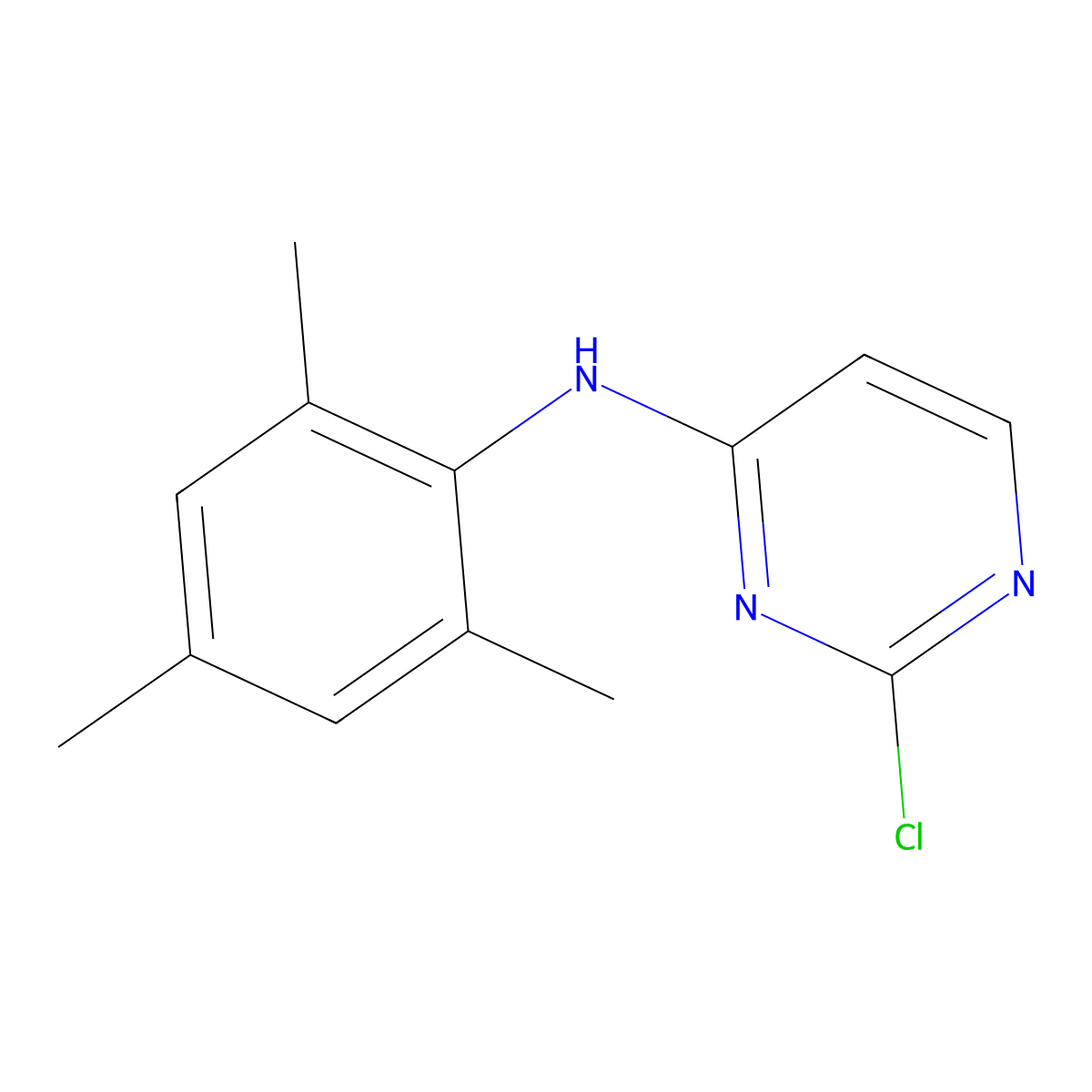 2-Chloro-N-mesitylpyrimidin-4-amine molecular structure, CAS 244768-44-3