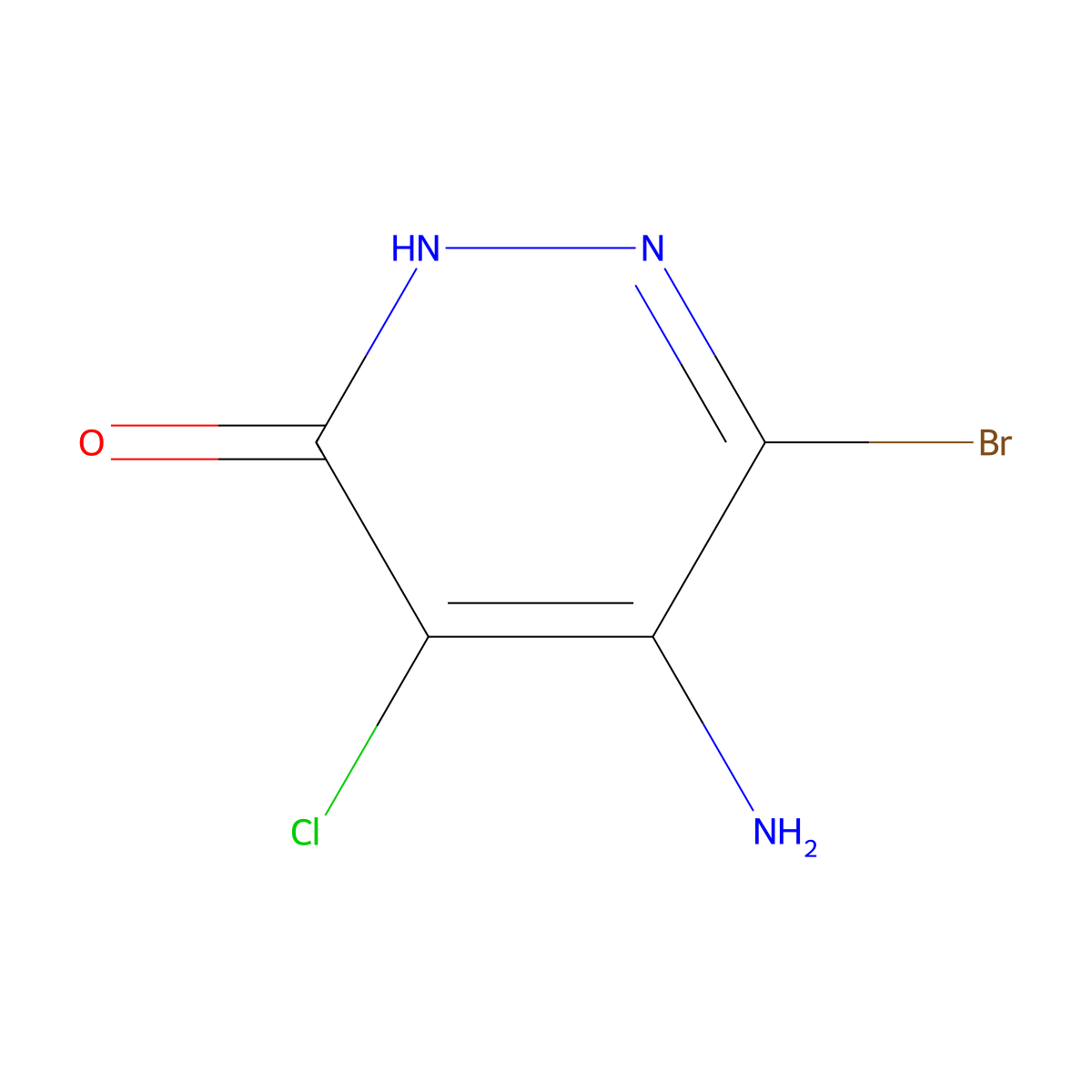 5-Amino-6-bromo-4-chloropyridazin-3(2H)-one molecular structure, CAS 2447686-30-6