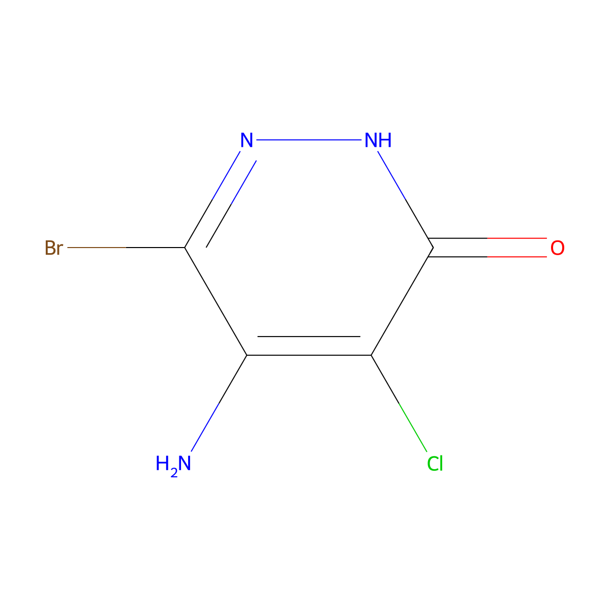 5-Amino-6-bromo-4-chloropyridazin-3(2H)-one molecular structure, CAS 2447686-30-6