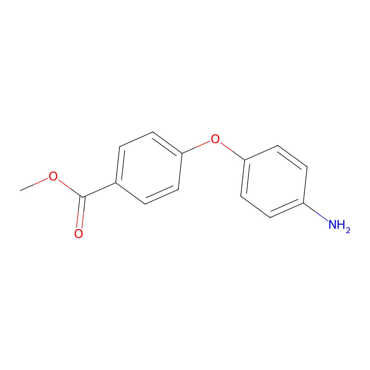 Methyl 4-(4-aminophenoxy)benzoate molecular structure, CAS 24477-92-7