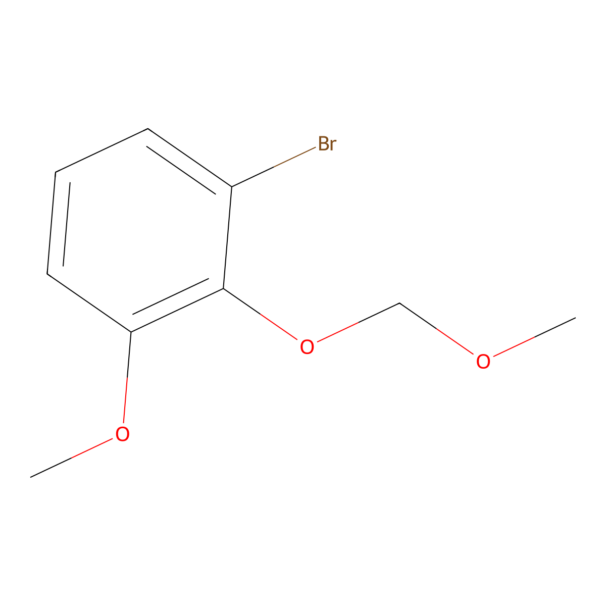 1-Bromo-2-(methoxymethoxy)-3-methoxybenzene molecular structure, CAS 244771-00-4