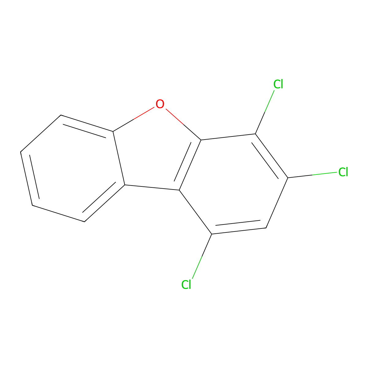 Trichlorodibenzofuran (mixed isomers) molecular structure, CAS 24478-73-7