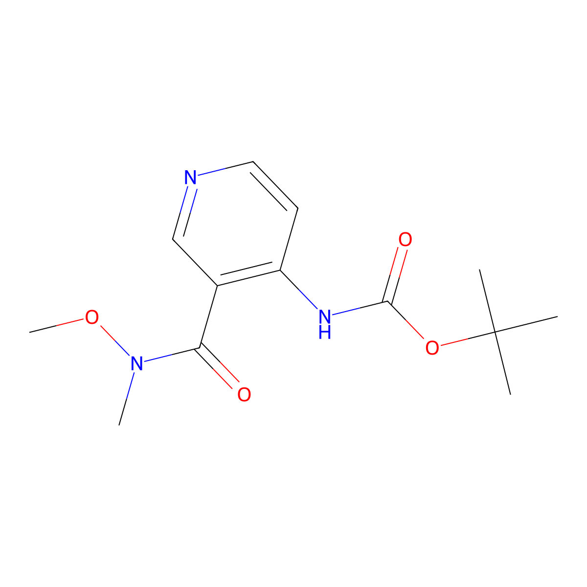 tert-butyl N-{3-[methoxy(methyl)carbamoyl]pyridin-4-yl}carbamate molecular structure, CAS 244780-32-3