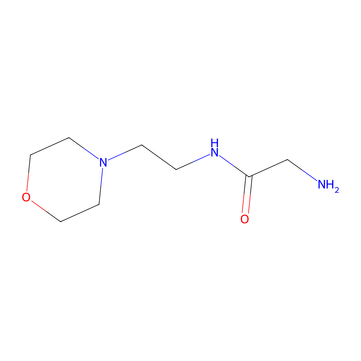 2-amino-N-[2-(morpholin-4-yl)ethyl]acetamide molecular structure, CAS 244789-23-9