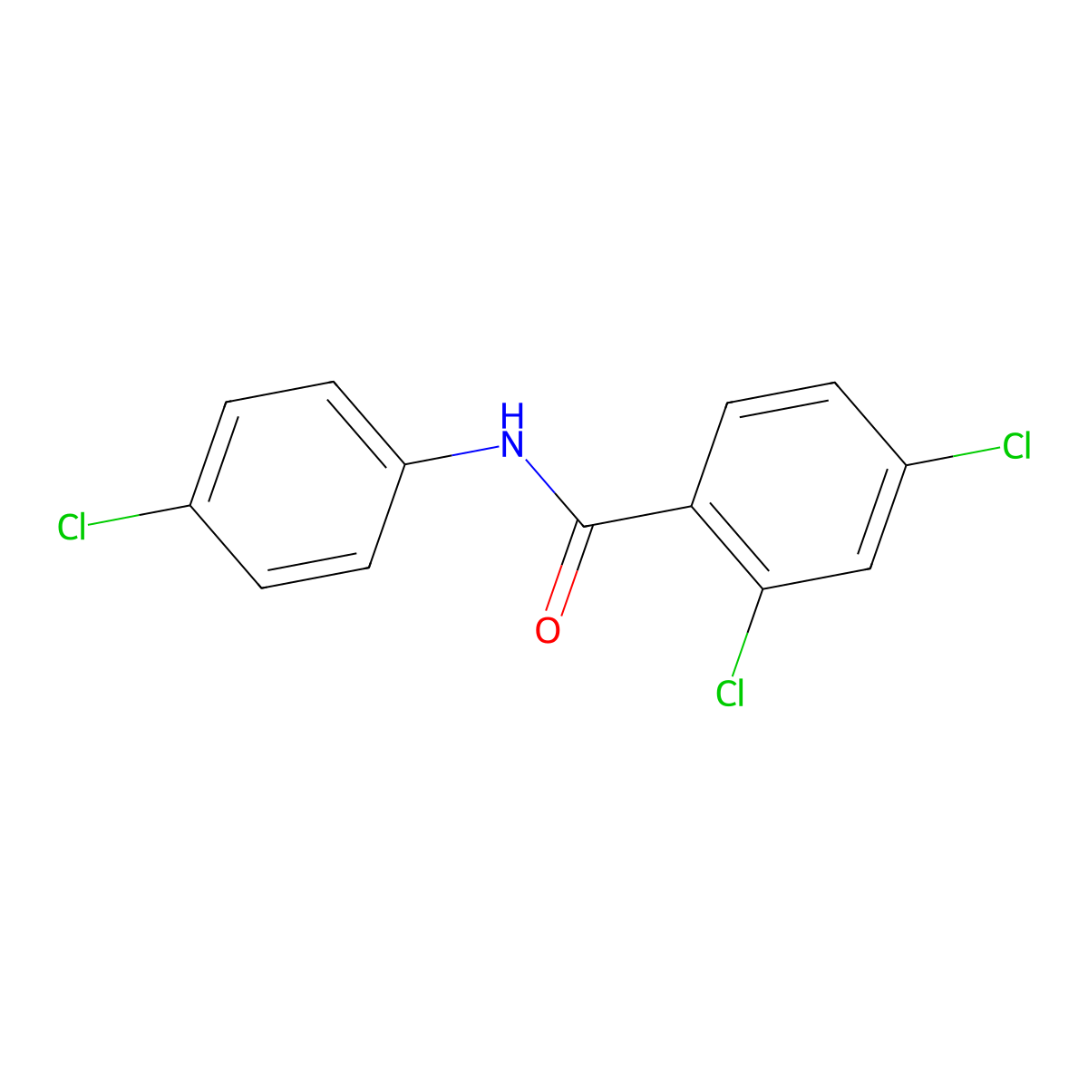 2,4,4'-Trichlorobenzanilide molecular structure, CAS 2448-00-2