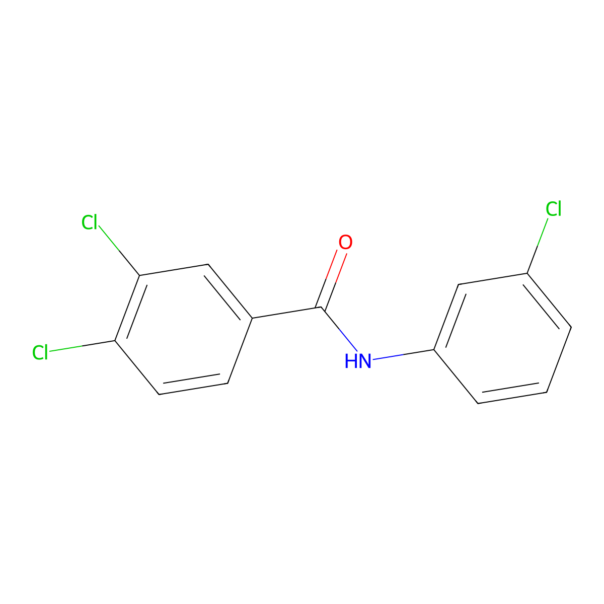 3,4-dichloro-N-(3-chlorophenyl)benzamide molecular structure, CAS 2448-03-5