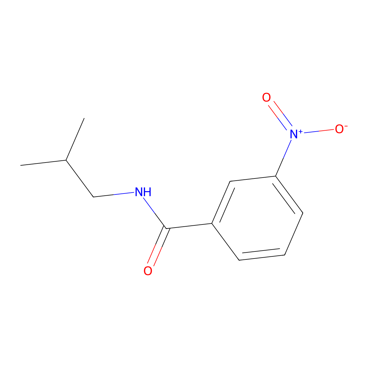 N-Isobutyl-3-nitrobenzamide molecular structure, CAS 2448-05-7