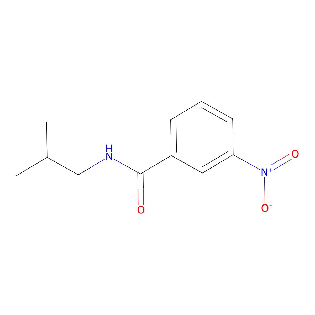 N-Isobutyl-3-nitrobenzamide molecular structure, CAS 2448-05-7