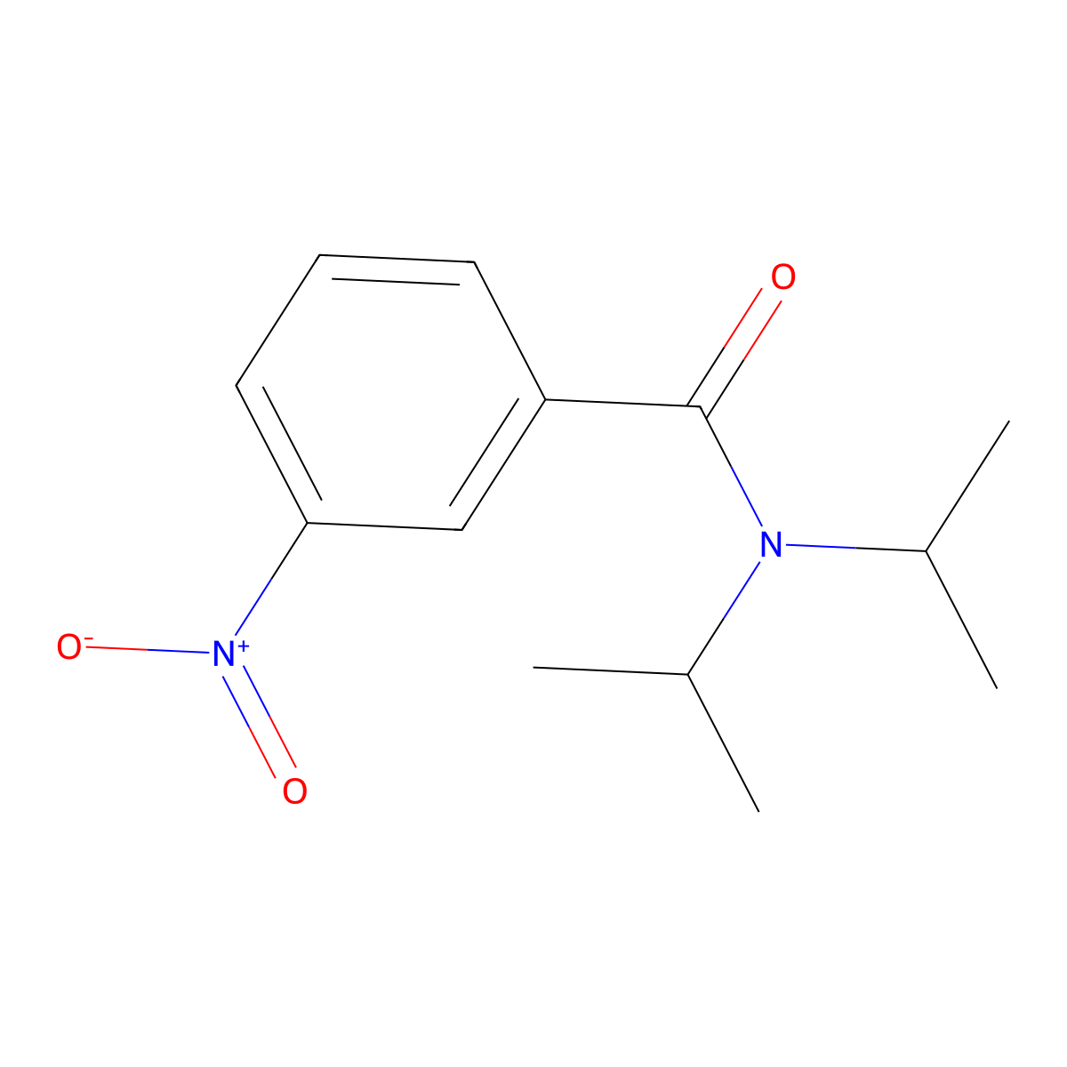 n,n-Diisopropyl-3-nitrobenzamide molecular structure, CAS 2448-06-8