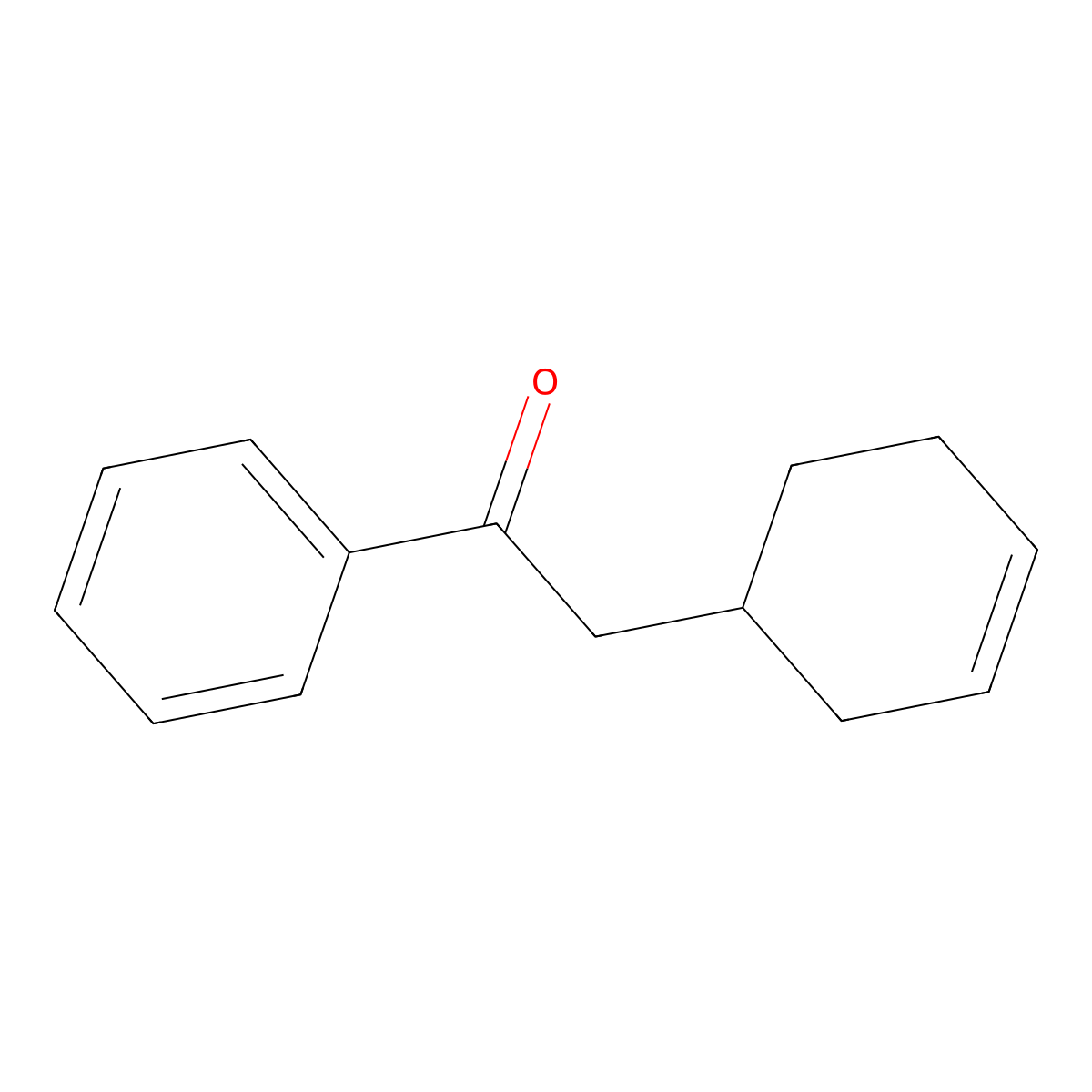 2-(Cyclohex-3-en-1-yl)-1-phenylethan-1-one molecular structure, CAS 24481-07-0