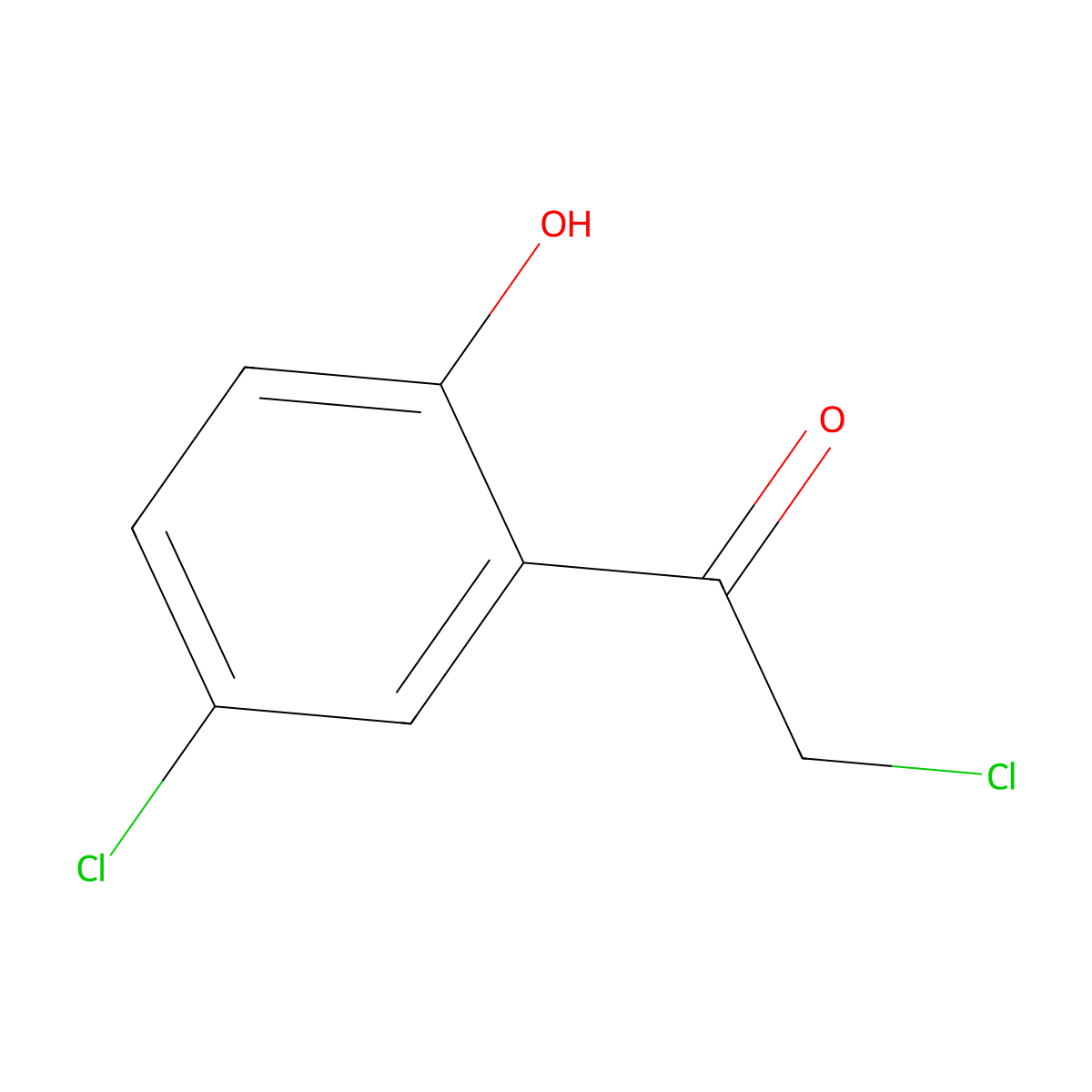 2-Chloro-1-(5-chloro-2-hydroxyphenyl)ethanone molecular structure, CAS 24483-75-8