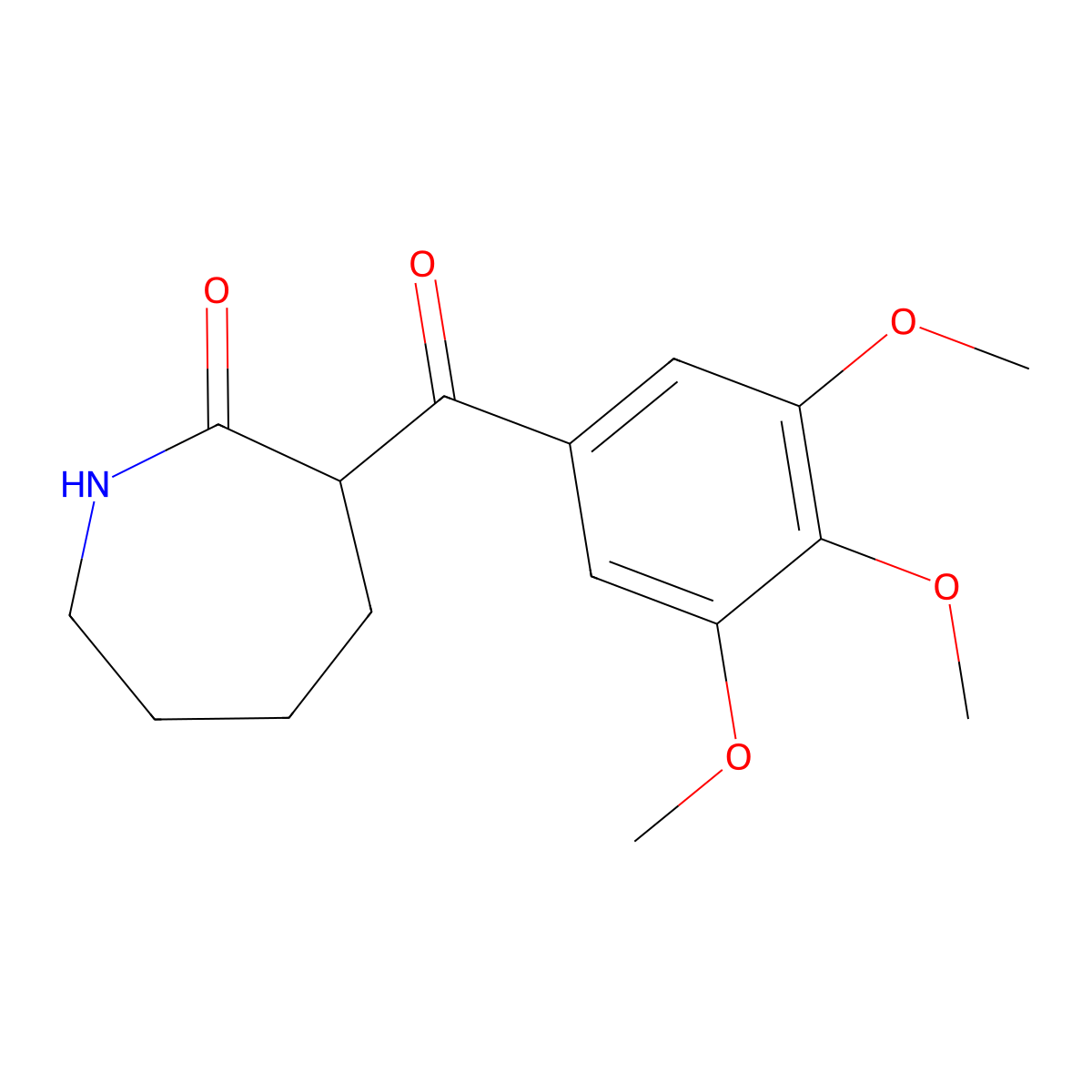 3-(3,4,5-Trimethoxybenzoyl)azepan-2-one molecular structure, CAS 2448337-26-4