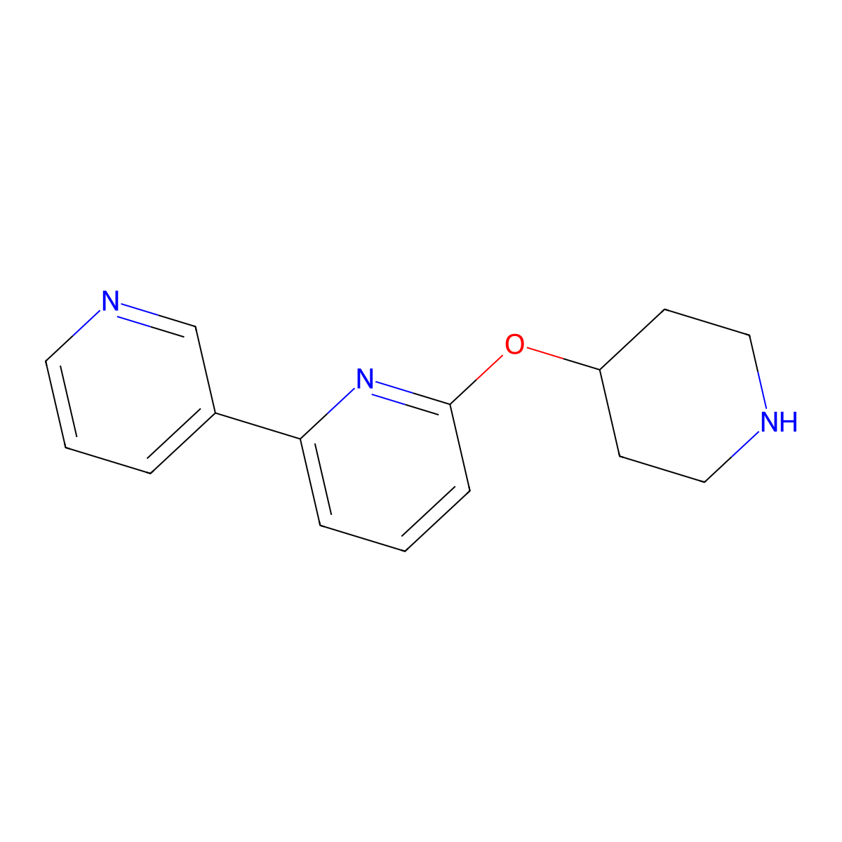 6-(Piperidin-4-yloxy)-2,3'-bipyridine molecular structure, CAS 2448341-64-6