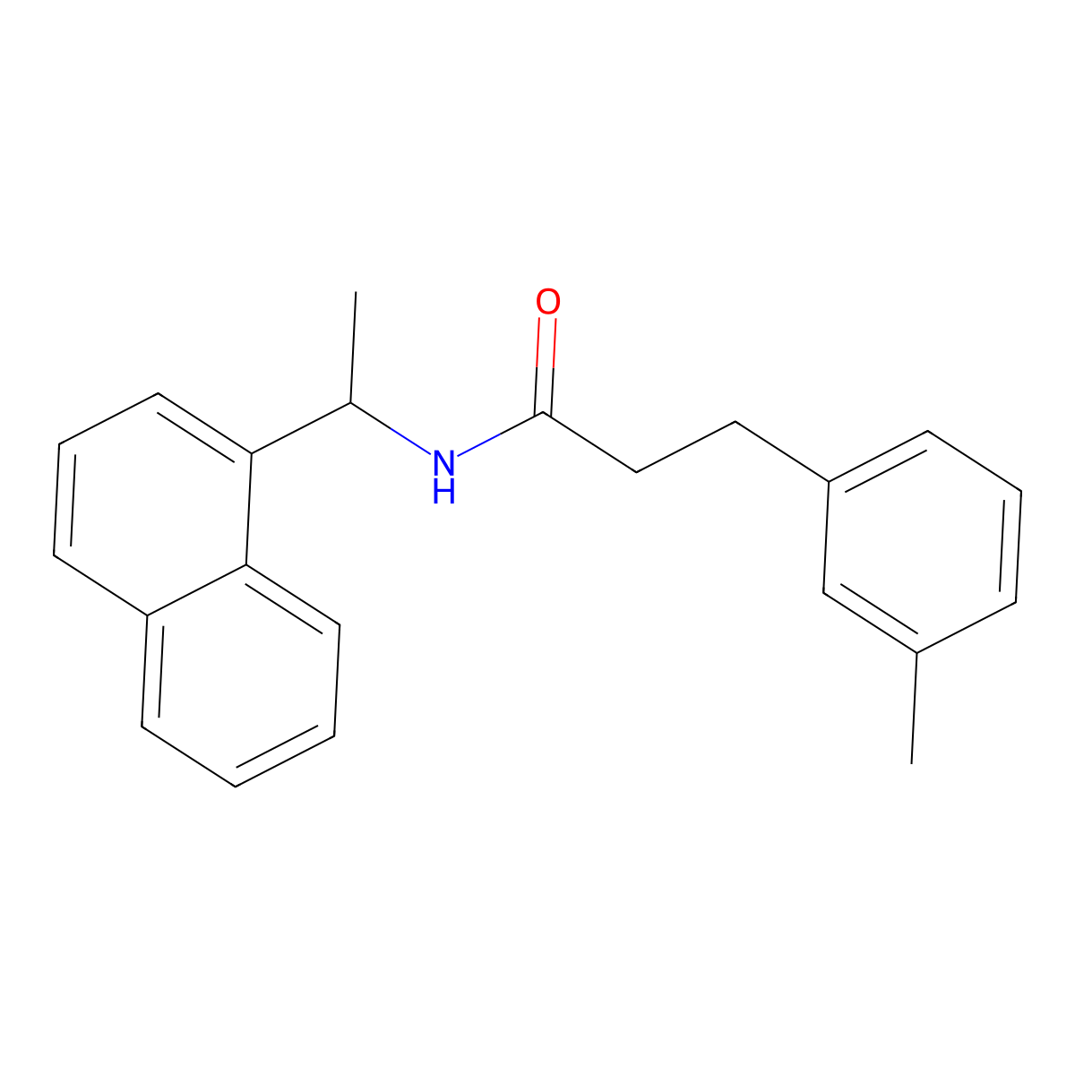 (R)-N-(1-(naphthalen-1-yl)ethyl)-3-(m-tolyl)propanamide molecular structure, CAS 2448346-01-6