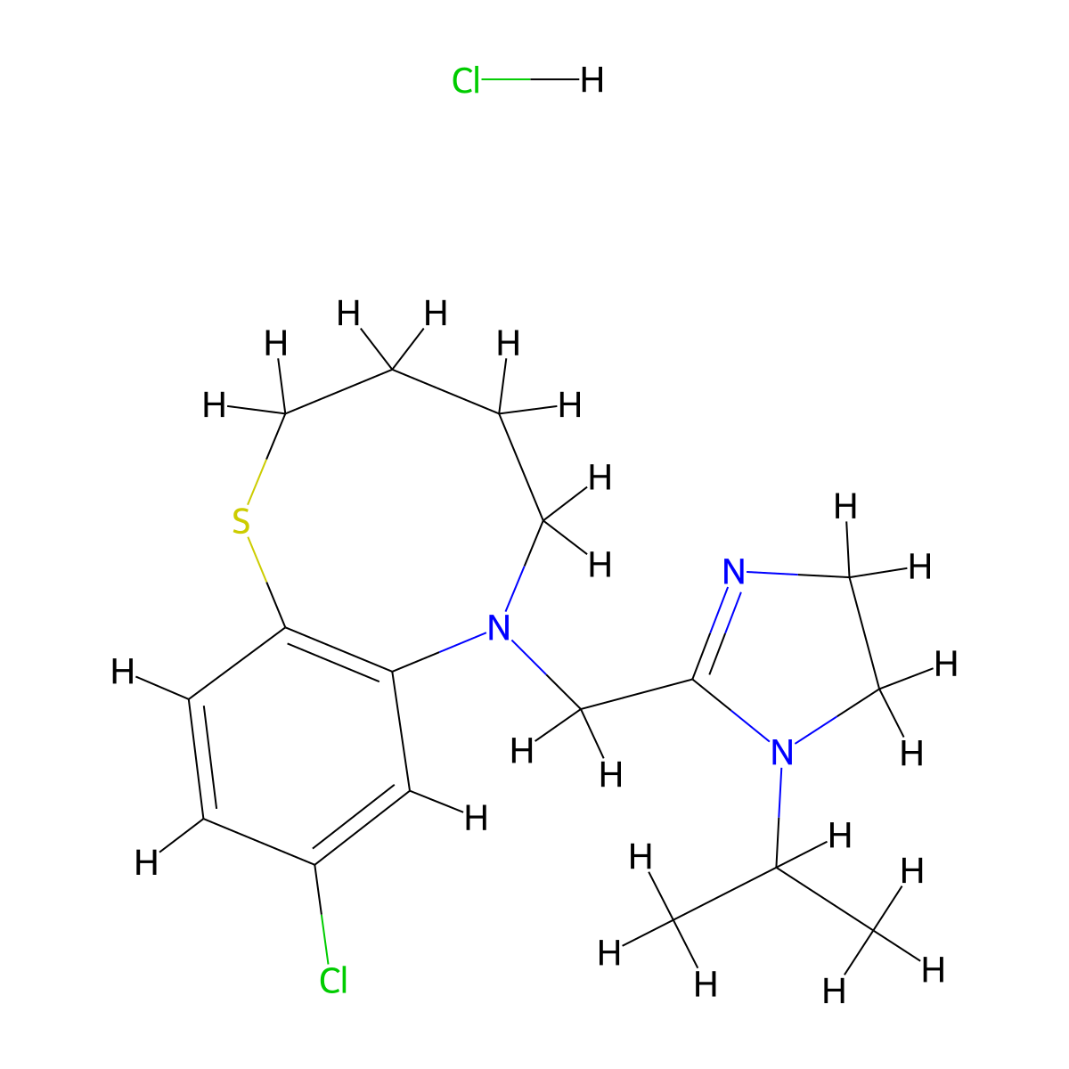 Dazolicin HCl molecular structure, CAS 24484-40-0