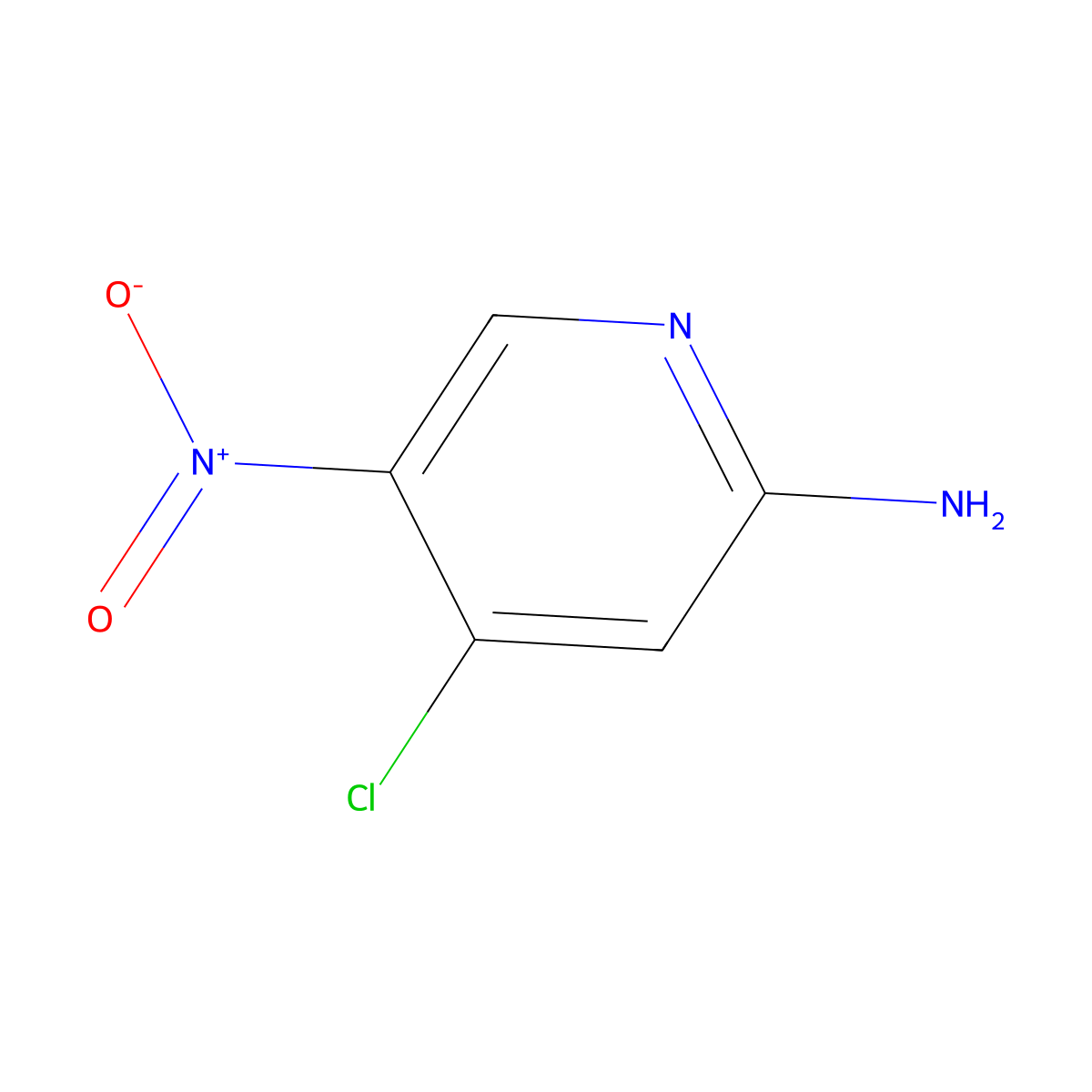 4-Chloro-5-nitropyridin-2-amine molecular structure, CAS 24484-96-6