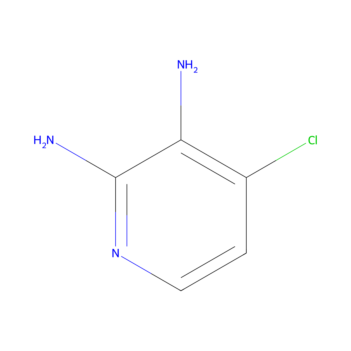 4-Chloropyridine-2,3-diamine molecular structure, CAS 24484-98-8