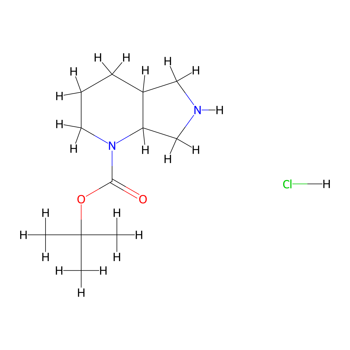 tert-Butyl octahydro-1H-pyrrolo[3,4-b]pyridine-1-carboxylate hydrochloride molecular structure, CAS 2448475-41-8