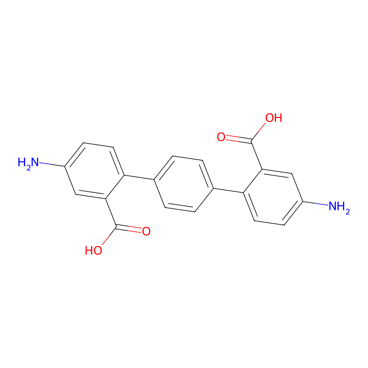 4,4''-Diamino-[1,1':4',1''-terphenyl]-2,2''-dicarboxylic acid molecular structure, CAS 2448475-87-2