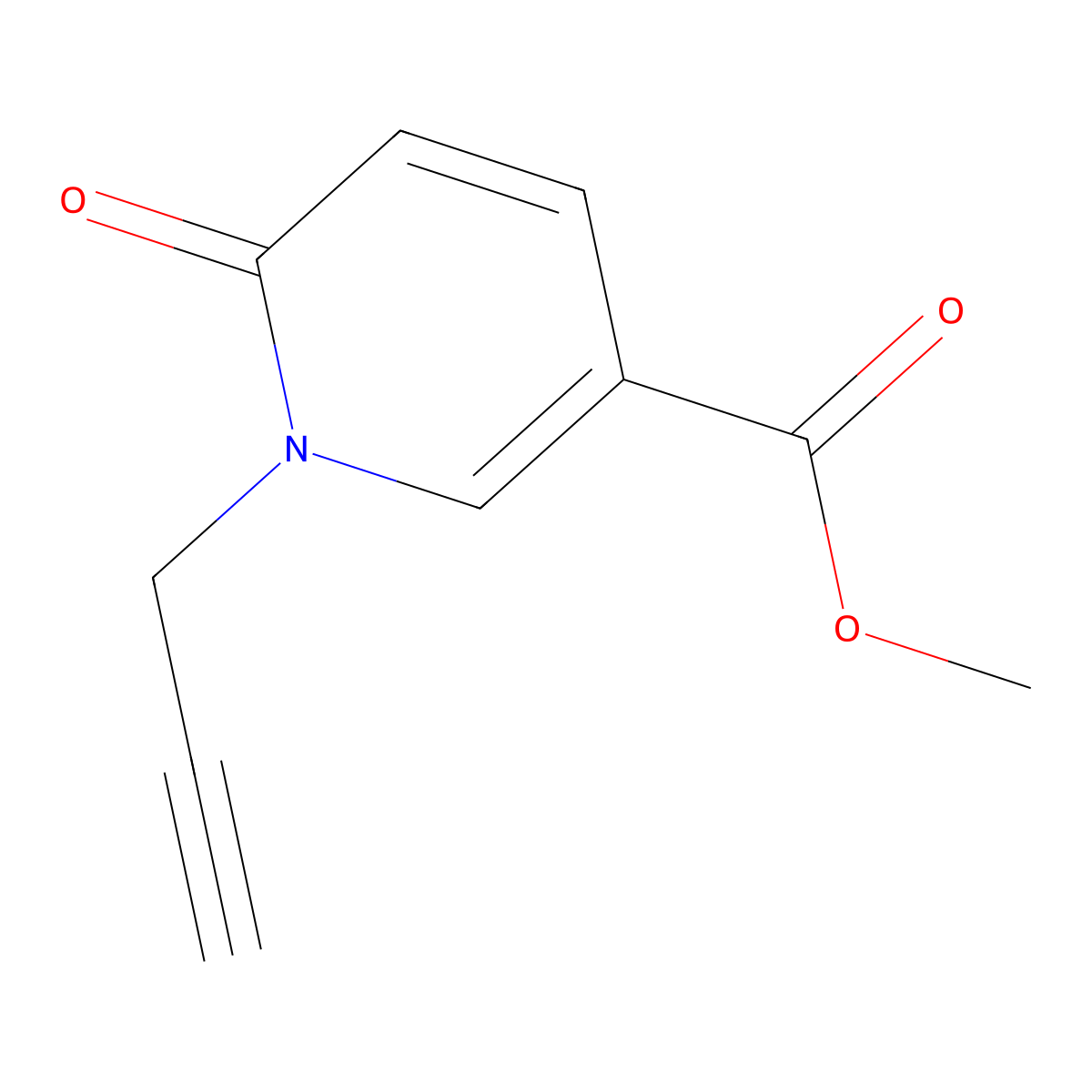 Methyl 6-oxo-1-(prop-2-yn-1-yl)-1,6-dihydropyridine-3-carboxylate molecular structure, CAS 2448476-73-9