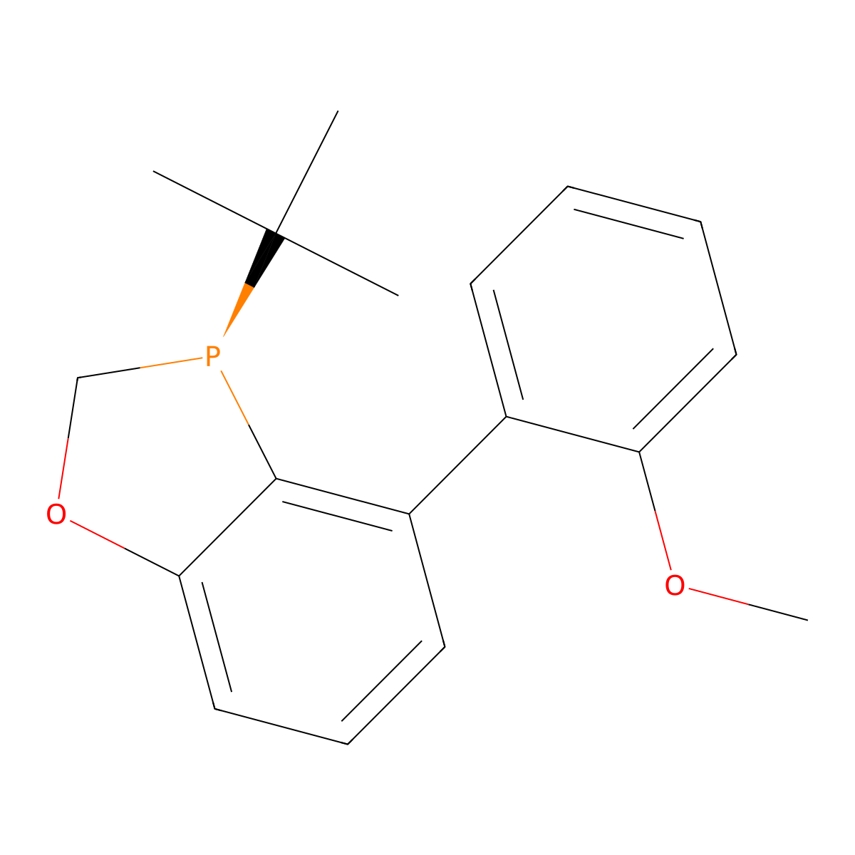 (S)-3-(tert-Butyl)-4-(2-methoxyphenyl)-2,3-dihydrobenzo[d][1,3]oxaphosphole molecular structure, CAS 2448646-14-6