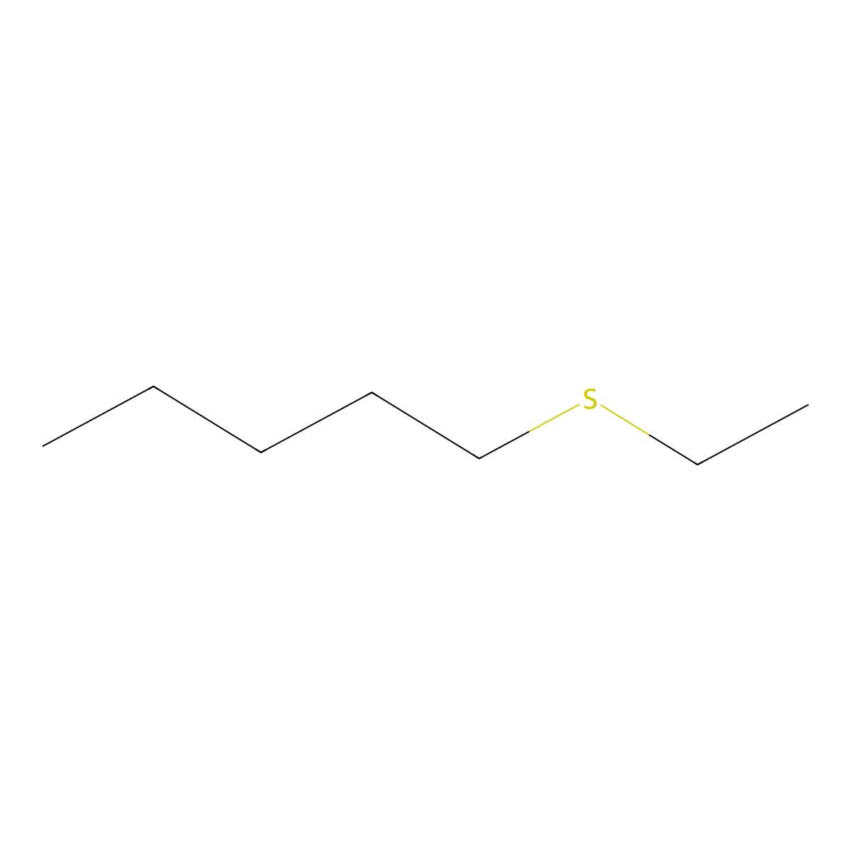 Pentane, 1-(ethylthio)- molecular structure, CAS 24487-57-8