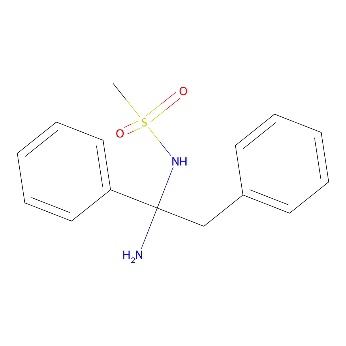 (R)-N-(1-Amino-1,2-diphenylethyl)methanesulfonamide molecular structure, CAS 2448764-65-4